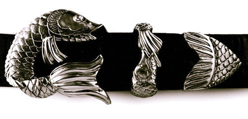 Sterling Koi Fish 3 pc. buckle set