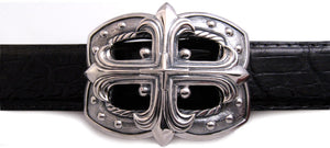 Sterling Gothic Cross trophy buckle