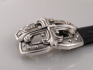 Sterling Gothic Cross Trophy Buckle side view