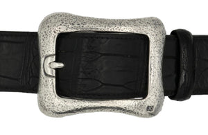 #1403 Free Form Hammered Finish Garrison Buckle