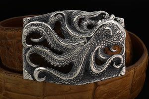 $1406 Sterling Octopus Trophy Buckle