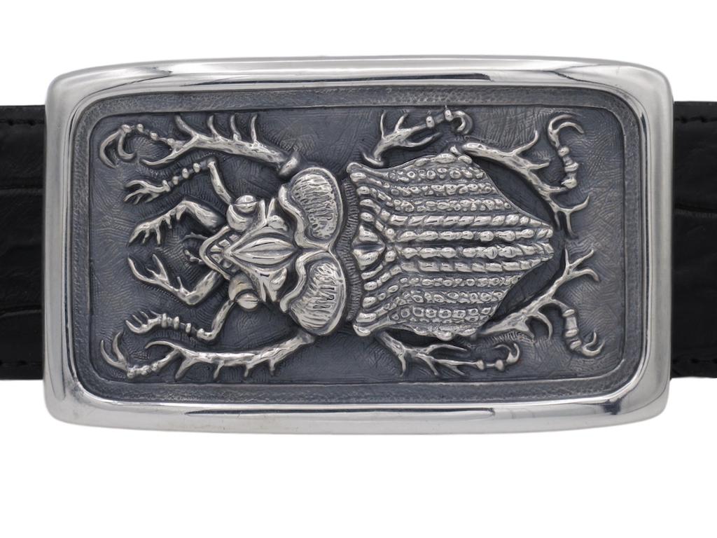 #1381 Beetle Sterling Trophy Buckle, 1.5"