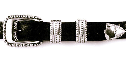 Sterling Beaded Edge 4 pc. buckle set