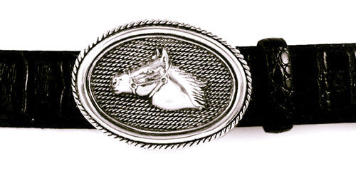 Sterling Horsehead Trophy Buckle
