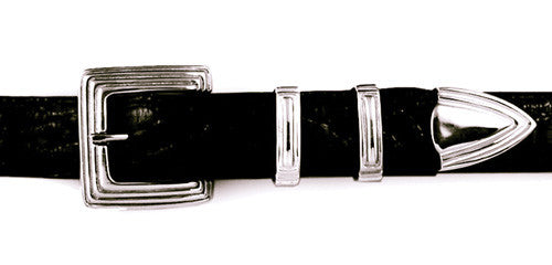 Sterling "Lines" 4 pc. buckle set