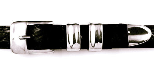 Sterling Sculpted 4 pc. buckle set
