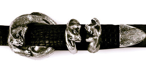 Sterling Jaguar 4 pc. buckle set