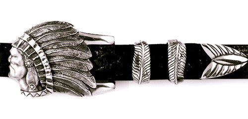 Sterling Indian 4 Pc. Buckle Set