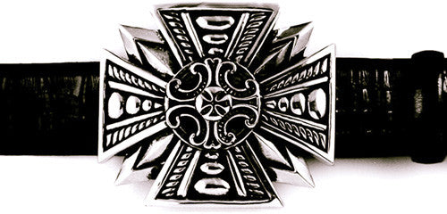 Sterling Gothic Cross Trophy Buckle