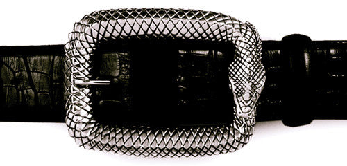 Sterling Snake Centre Bar Buckle
