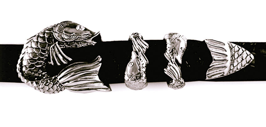 Sterling Koi Fish 4 pc. buckle set