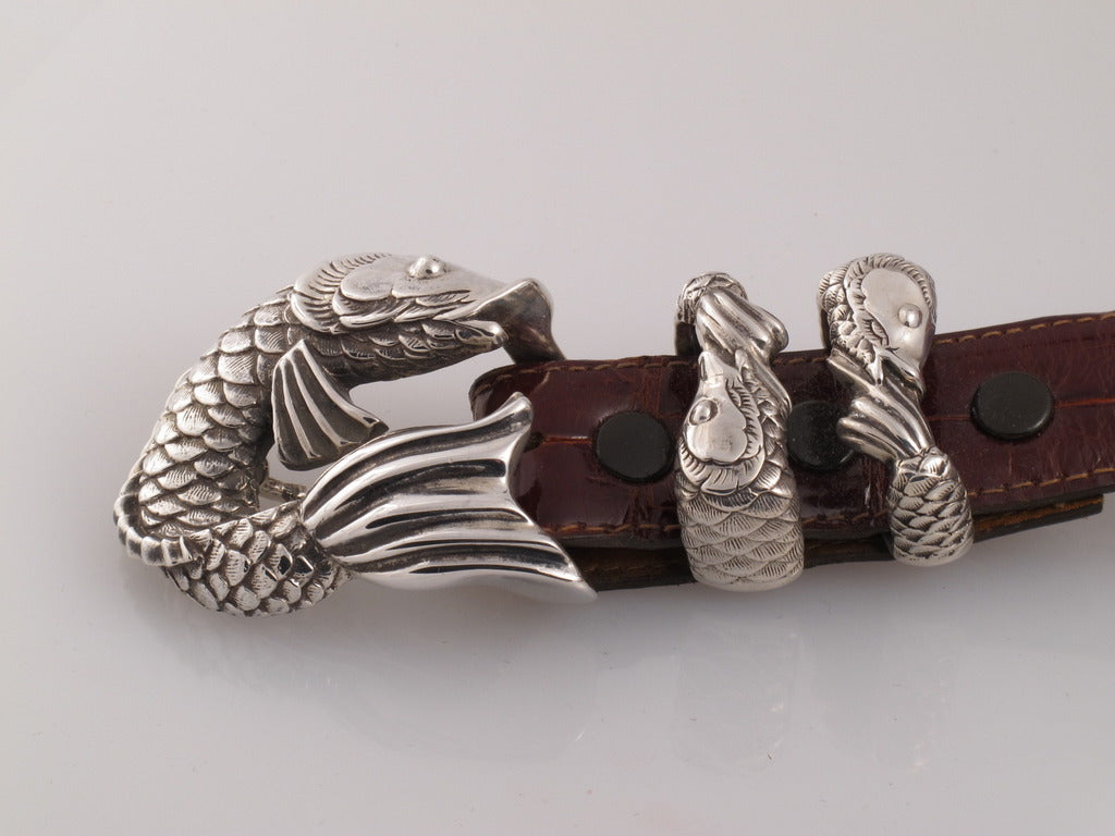 Sterling Koi Fish 4 pc. buckle set