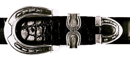 Sterling Horseshoe buckle set