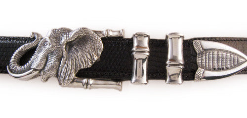 Sterling Elephant 4 pc. buckle set
