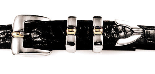 Sterling and 18kt Gold Classic buckle set