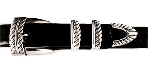 Sterling "Rope Twist" buckle set