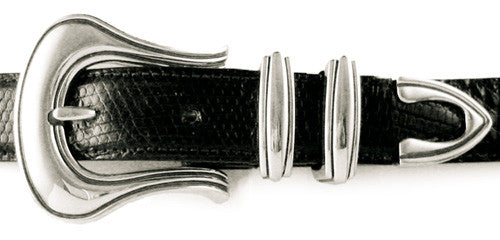 Sterling Rounded Lines buckle set