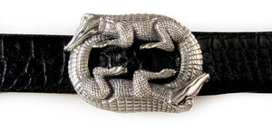 Sterling Double Alligator buckle