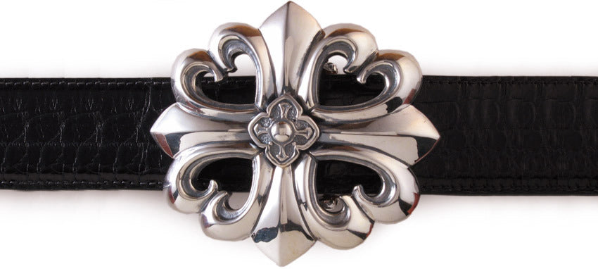 Sterling Gothic Trefoil Cross trophy buckle