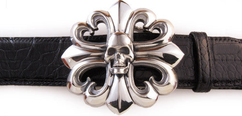 Sterling Trefoil Gothic Cross trophy buckle