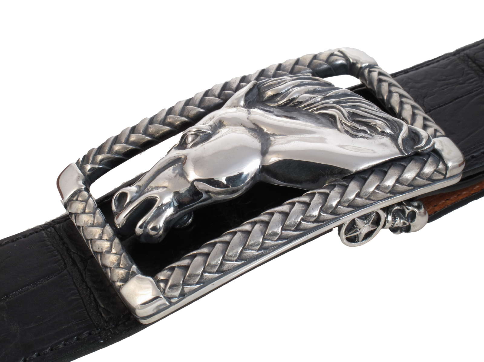 Running Horse in Braided Frame Buckle