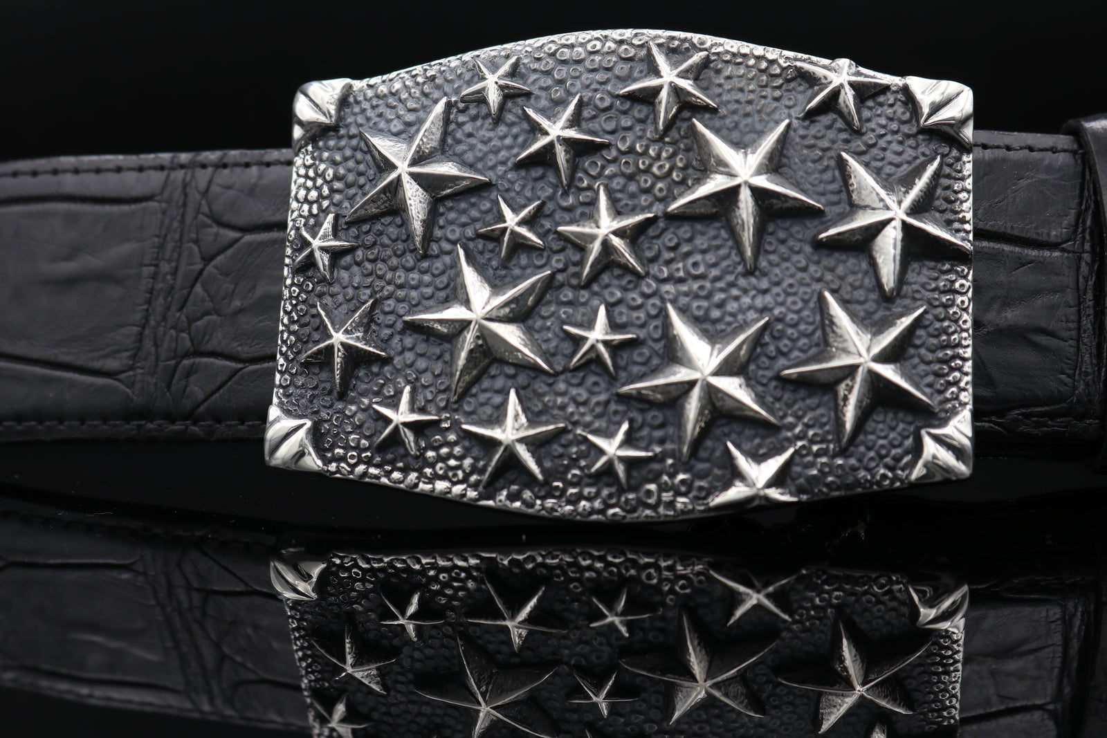 #1385 Star Star Trophy Buckle 1.5"