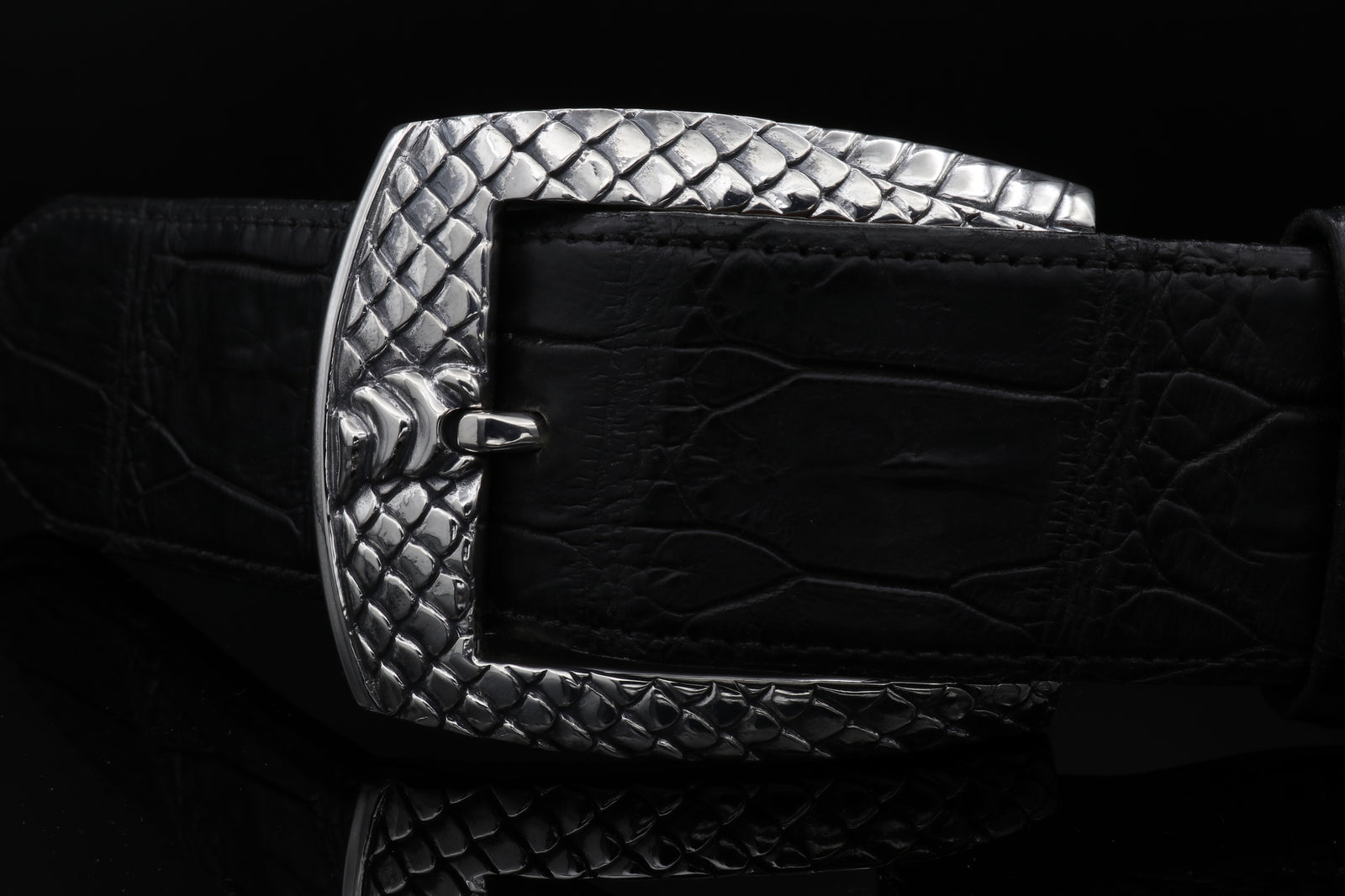 #1386 SnakeTexture Harness Buckle 1.5"