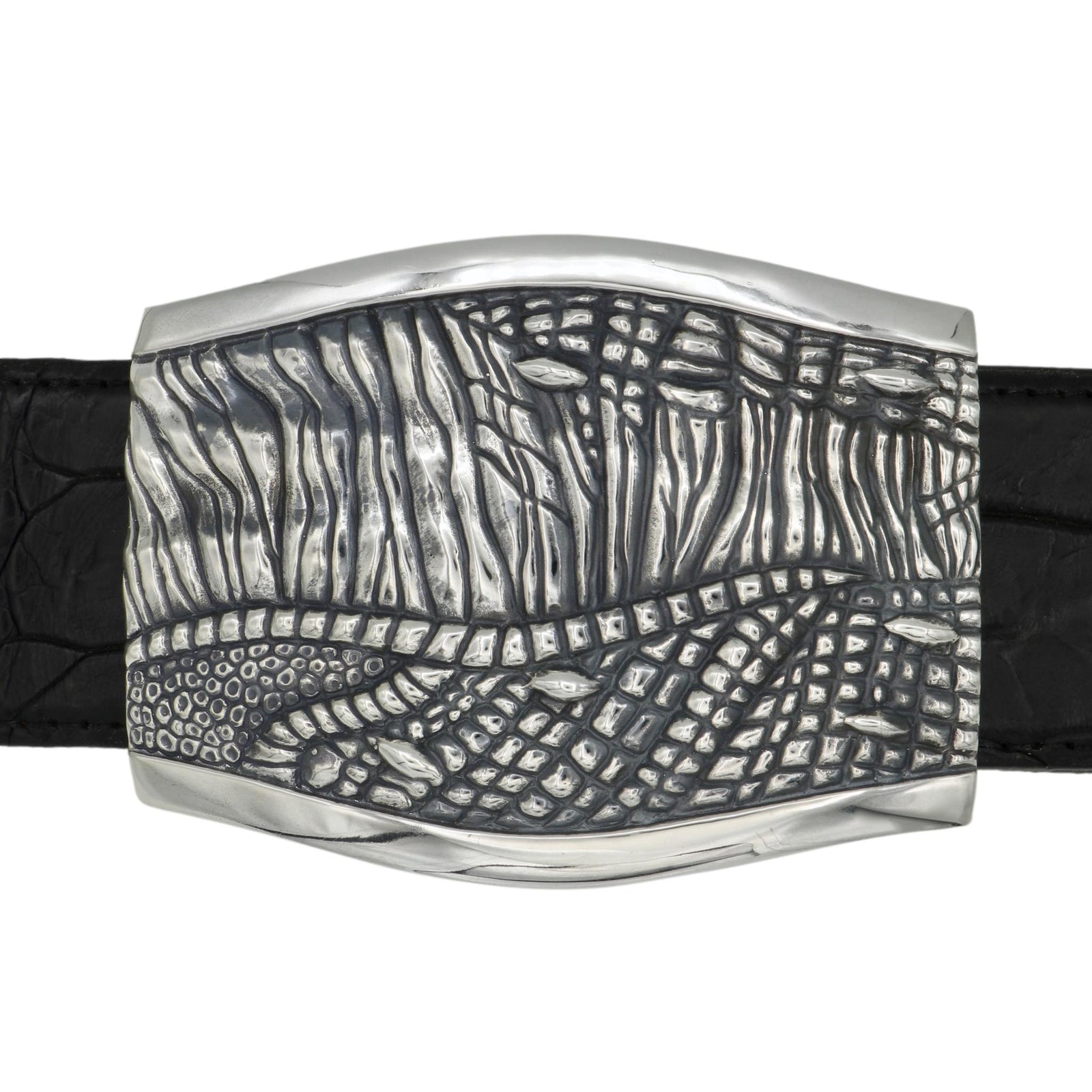 #1388 T-Rex Skin Larger Plaque Buckle, 1.5"