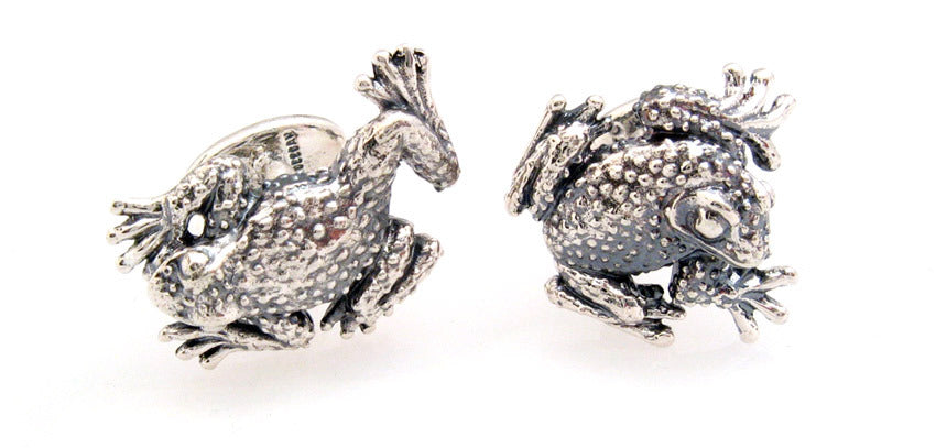 Sterling Frog Cufflinks