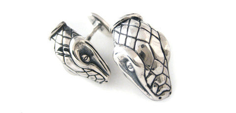 Sterling Snake Head Cufflinks