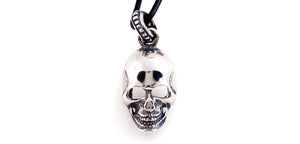 Sterling Large Skull Pendant with Nail