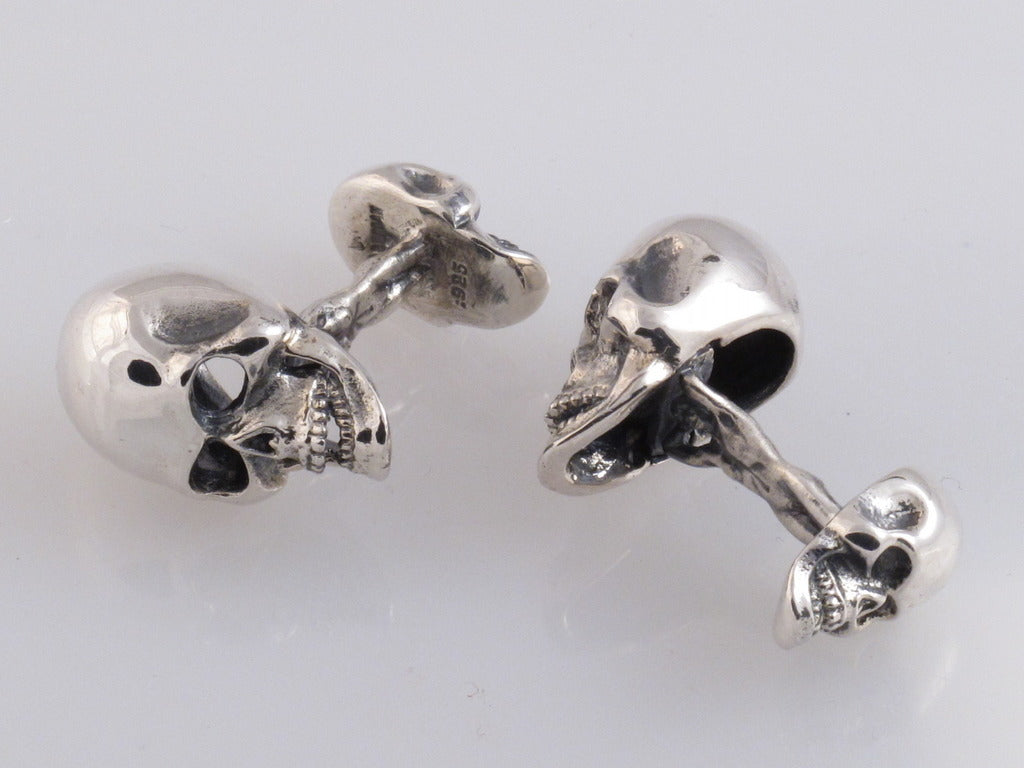 Sterling Double Skull Cufflinks