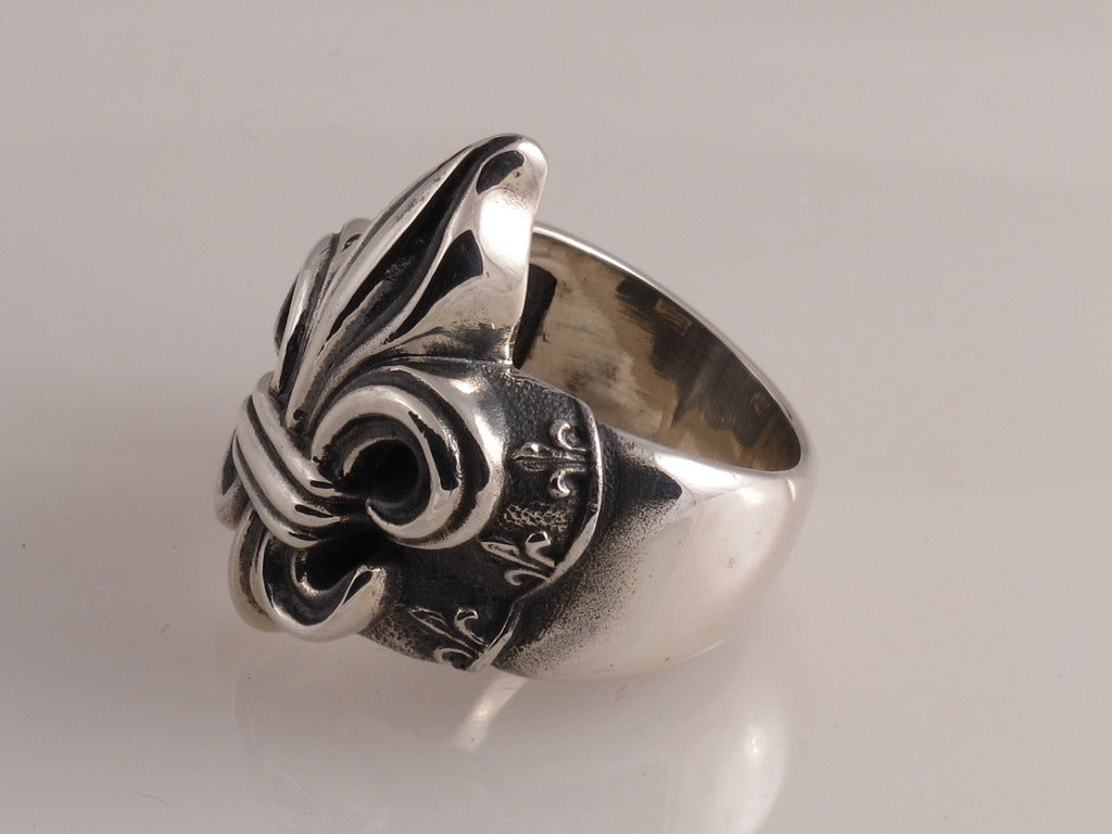 Sterling Fleur di Lis ring