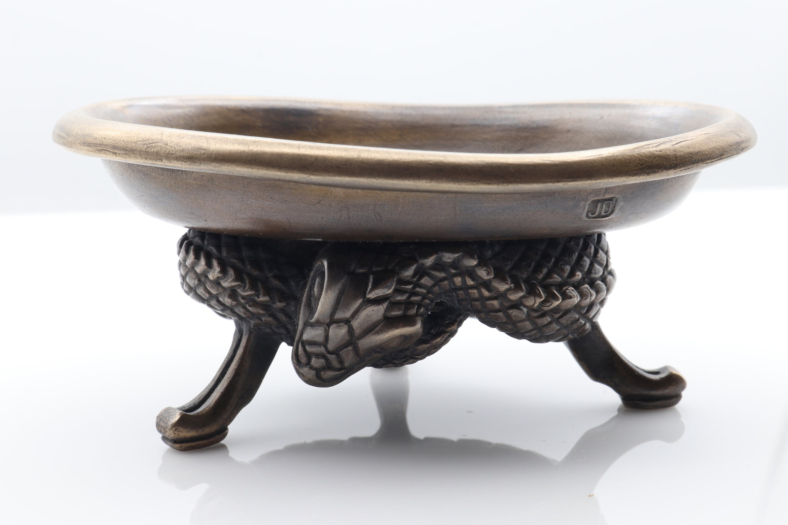 #DH-15 Coiled Snake Desk Valet, Bronze