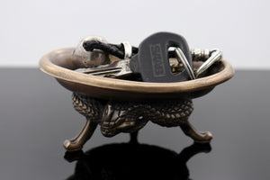 #DH-15 Coiled Snake Desk Valet, Bronze