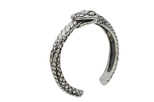 #DB-21 Ouroboros Snake Cuff, Sterling