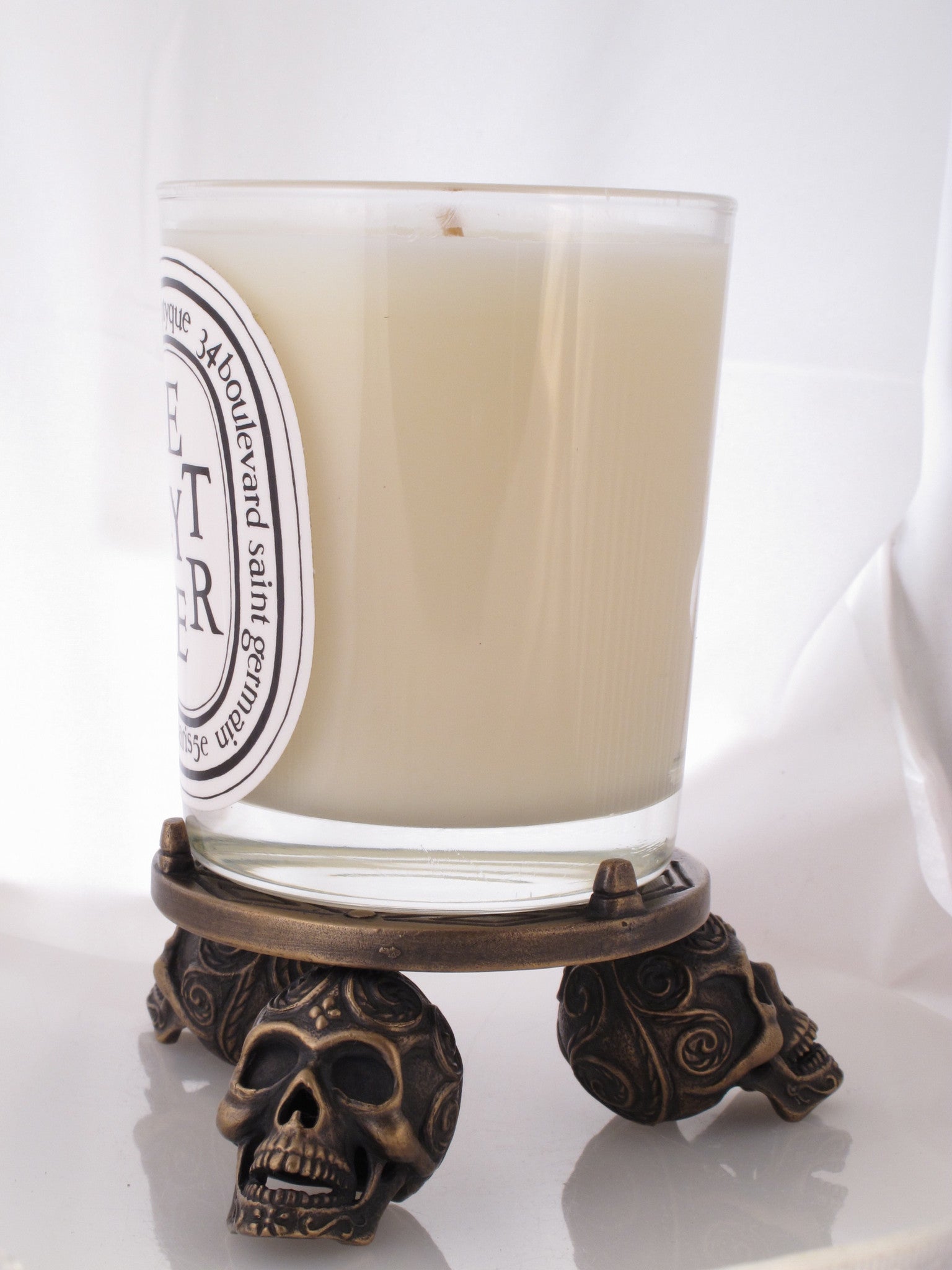 #DH-02 Bronze Triple Skull Candle Base