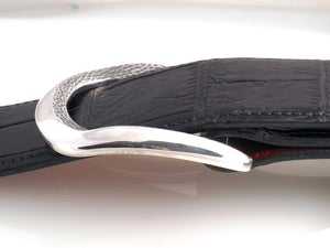 Sterling Rounded Classic "Bevel" buckle side view