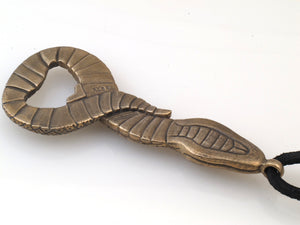 Snake bottle opener backside, Bronze