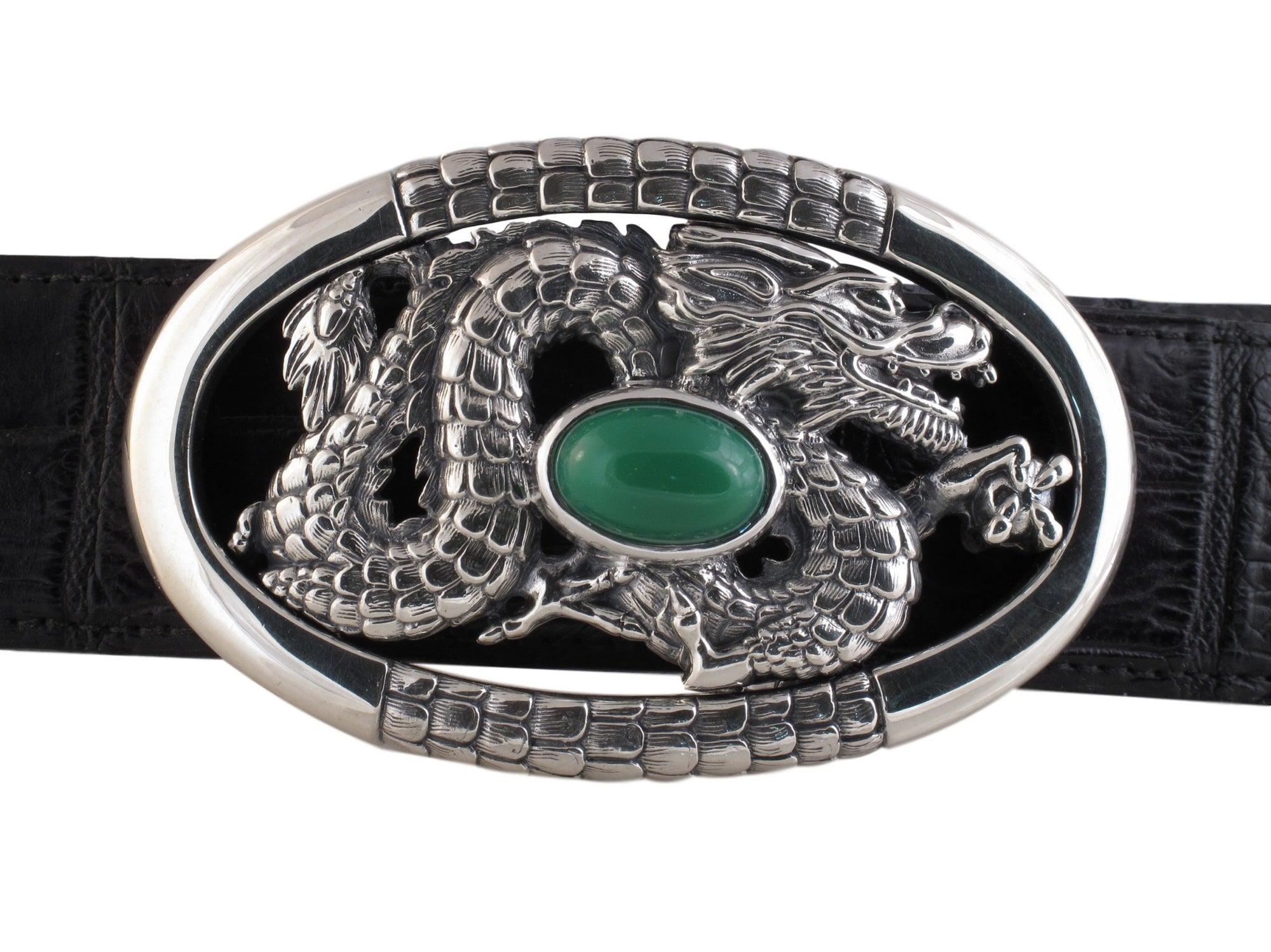 #1361 Sterling Custom Trophy with Green Chaclcedony