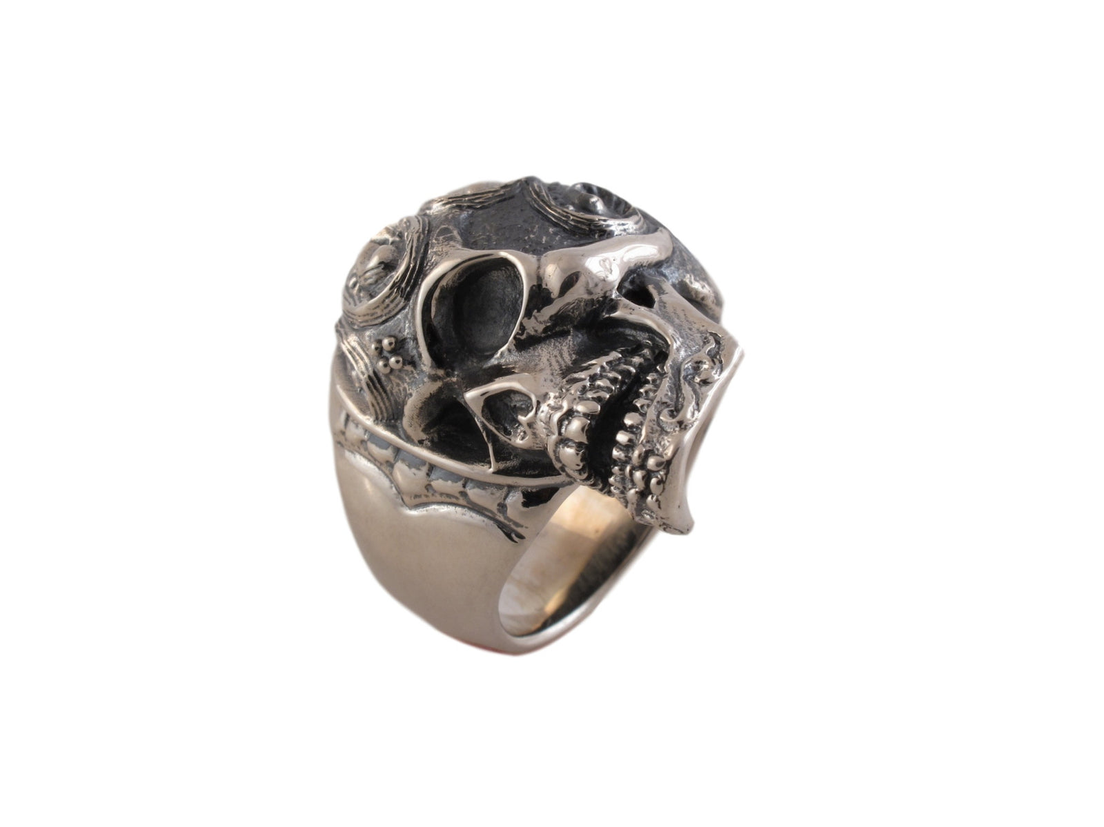 Sugar Skull Ring in Sterling