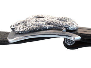 Side View of the Coiled Snake buckle and its height relationship with the strap.
