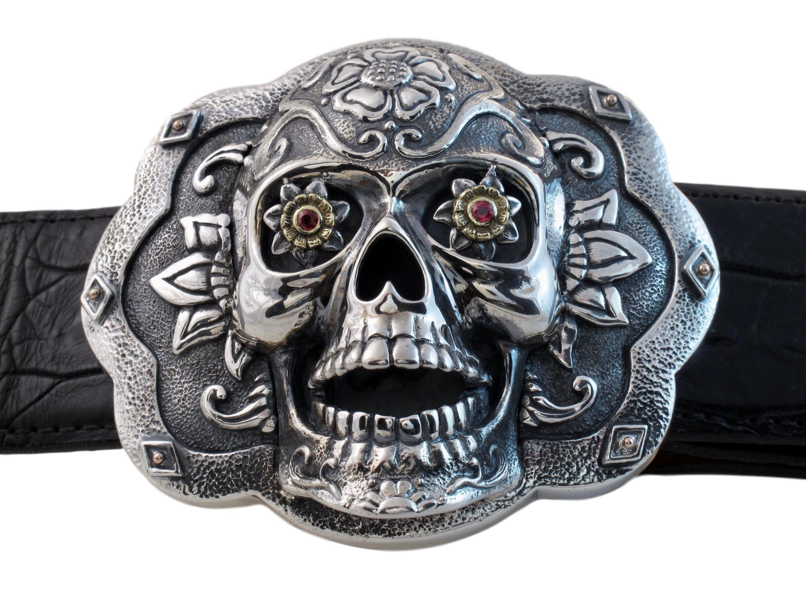 Sugar skull belt buckle discount
